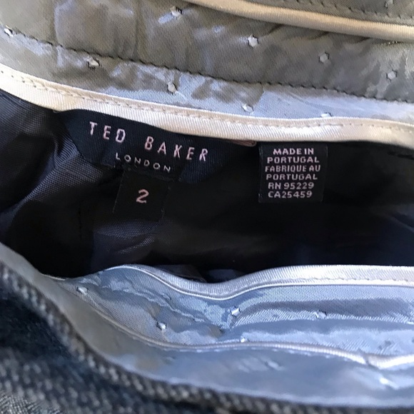 Ted Baker Grey Wool Pleated Shorts - Picture 6 of 6